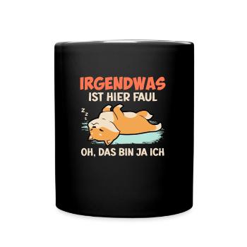 Lazy Employees Something's Rotten Here - Full Colour Mug - black - Front