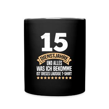 15 years of service Get this lousy shirt - Full Colour Mug - black - Front