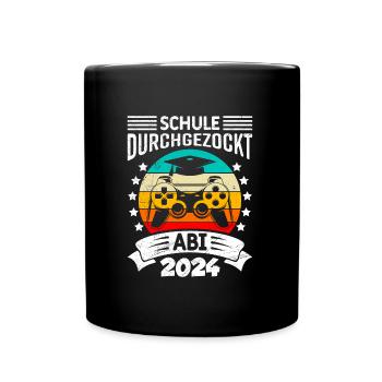 Abitur 2024 Abi School Gambled Through High School Graduate - Full Colour Mug - black - Front