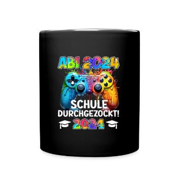 Abi 2024 School Played Through Gamer Funny - Full Colour Mug - black - Front