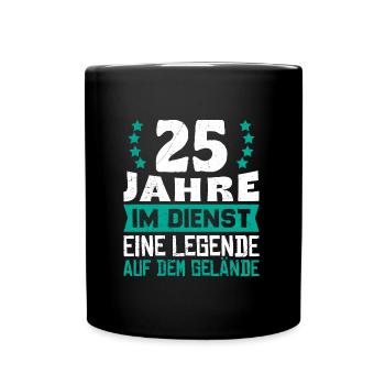 25 years of service A legend on the site - Full Colour Mug - black - Front