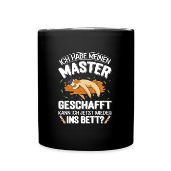 Master's Thesis Have completed my Master's degree - Full Colour Mug - black - Front