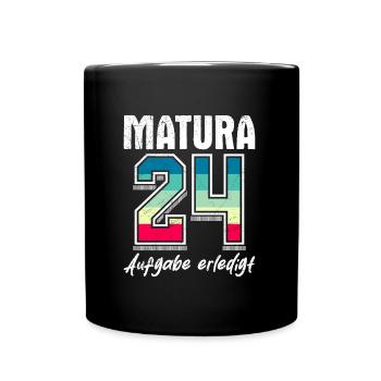Matura 2024 Aufgabe erledigt! Schulabschluss - Tasse einfarbig - Schwarz - Vorne