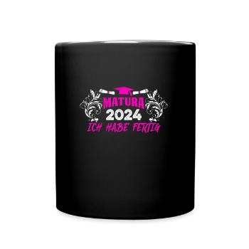 Matura 2024 J’ai fini fille drôle - Mug uni - noir - Devant