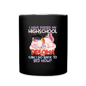 Abiturient J’ai passé mon diplôme d’études secondaires - Mug uni - noir - Devant