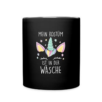 Fête de carnaval Mon costume est dans la blanchisserie - Mug uni - noir - Devant
