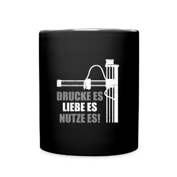 3D Printing Fan Prints Love it, use it! - Full Colour Mug - black - Front