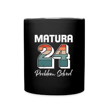 Matura 2024 PROBLEM SOLVED School Leaving Certificate - Full Colour Mug - black - Front