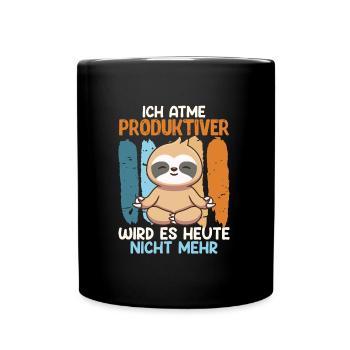 Lazy Employee I Productive Colleague - Full Colour Mug - black - Front