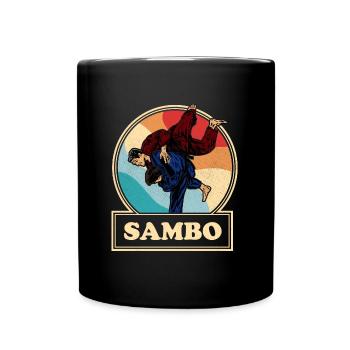 Compétition sportive d’artiste martial de Sambo - Mug uni - noir - Devant