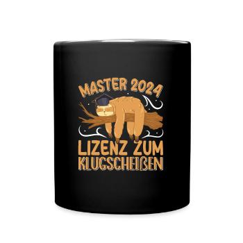 Master 2024 Licence pour Smartass Sloth - Mug uni - noir - Devant