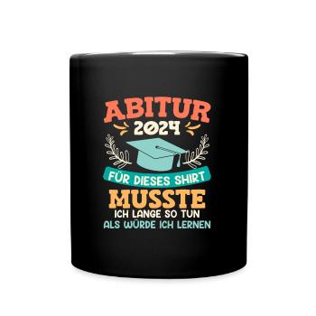 Remise des diplômes du lycée 2024 J’ai dû étudier pour cette chemise - Mug uni - noir - Devant