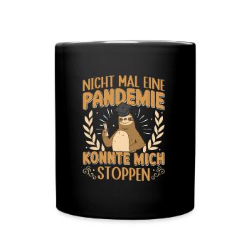 Masterabschluss Pandemie konnte mich nicht Stoppen - Tasse einfarbig - Schwarz - Vorne
