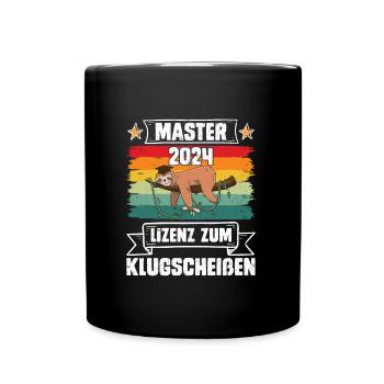 Master 2024 Licence pour Smartass Sloth - Mug uni - noir - Devant
