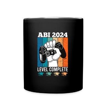 Abitur Level Complete 2024 High School Graduates Funny - Full Colour Mug - black - Front