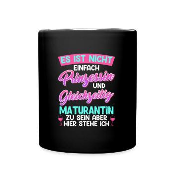Diplômé de l’école secondaire pas facile PRINCESSE et MATURANTIN - Mug uni - noir - Devant