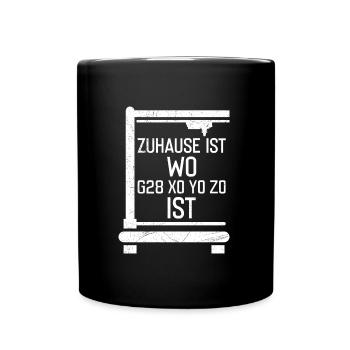 GCode Home est l'endroit où X0 Y0 20 est drôle - Mug uni - noir - Devant