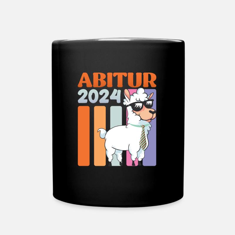 Abitur 2024 Lama Abiturientinnen Abschluss - Tasse einfarbig - Schwarz