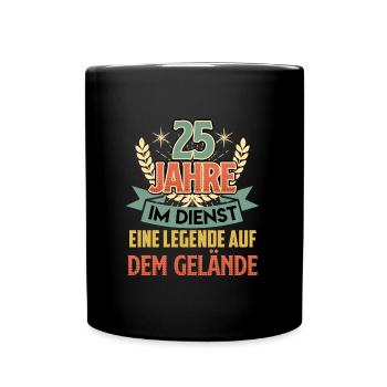 25 years of service A legend on the grounds - Full Colour Mug - black - Front