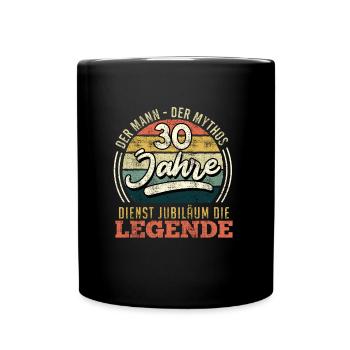 30 ans de service L’homme Le mythe La légende - Mug uni - noir - Devant