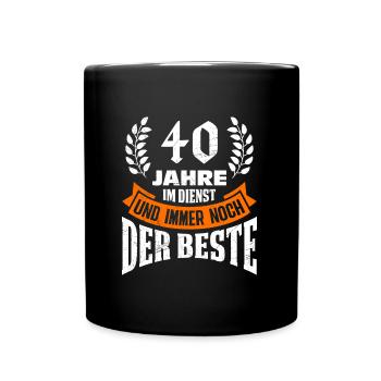 40 ans de service reste le meilleur anniversaire - Mug uni - noir - Devant