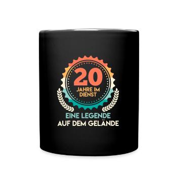 20 ans de service Une légende sur le terrain - Mug uni - noir - Devant