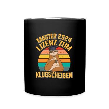 Master 2024 Licence pour Smartass Sloth - Mug uni - noir - Devant