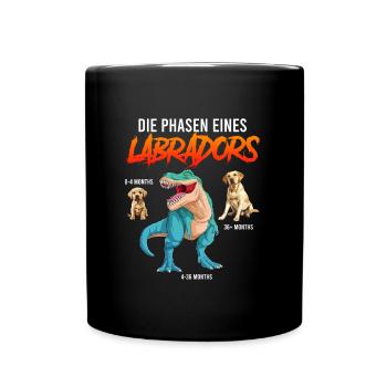 Labrador Hund METAMORPHOSE EINES LABRADORS - Tasse einfarbig - Schwarz - Vorne