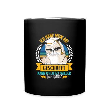 Abiturient Habe Mein Abi Geschafft Abschluss - Tasse einfarbig - Schwarz - Vorne
