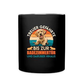 Labrador Liebhaber TREUER GEFÄHRTE Labrador - Tasse einfarbig - Schwarz - Vorne