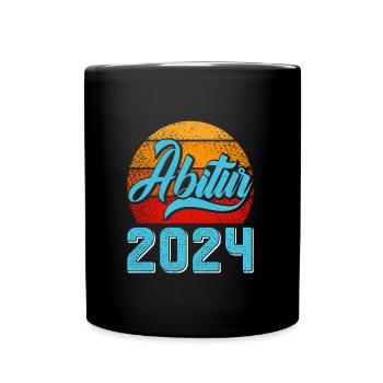 Abitur 2024 Abschluss Abiturient Abi Abiturienten - Tasse einfarbig - Schwarz - Vorne