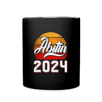 Abitur 2024 Abschluss Abiturient Abi Abiturienten - Tasse einfarbig - Schwarz - Vorne