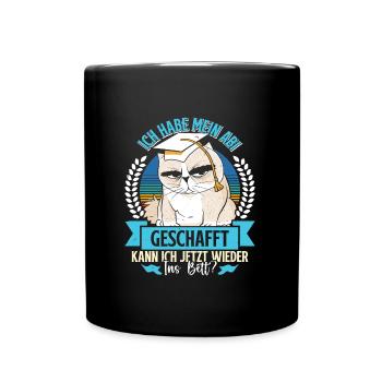Abiturient Habe Mein Abi Geschafft Abschluss - Tasse einfarbig - Schwarz - Vorne