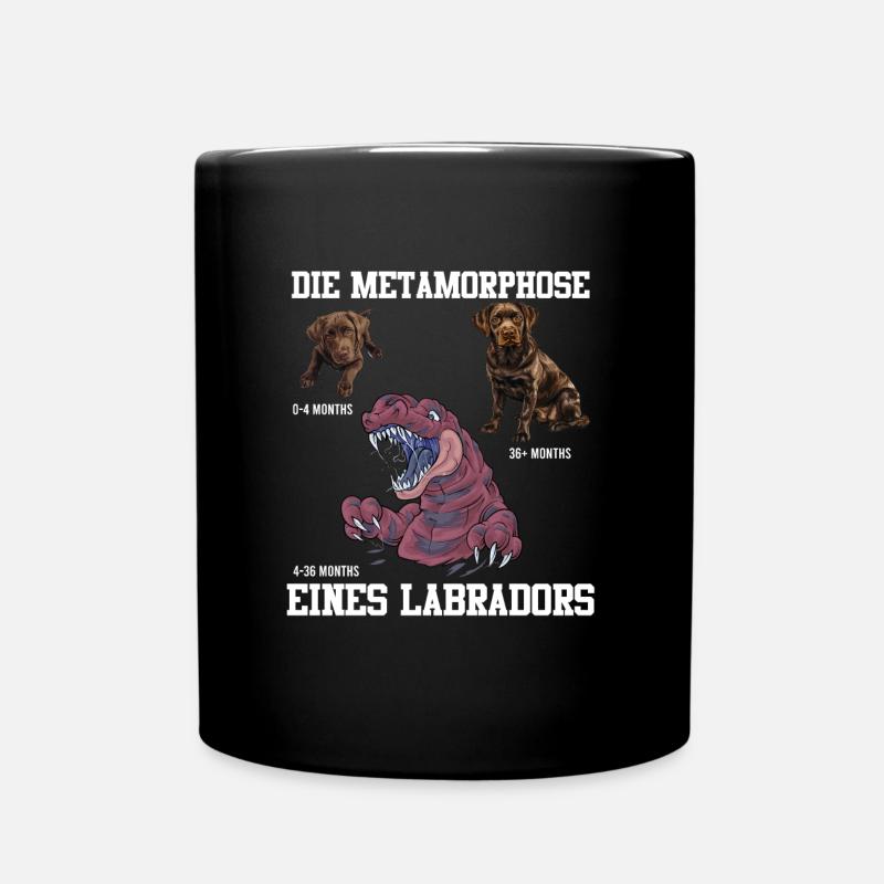 Labrador Hund METAMORPHOSE EINES LABRADORS - Tasse einfarbig - Schwarz