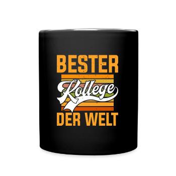 Bester Kollege der Welt Mitarbeiter Bürokollege - Tasse einfarbig - Schwarz - Vorne