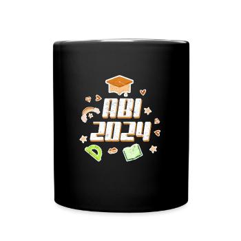 Abi 2024 Abitur Mädchen Abiturientin - Tasse einfarbig - Schwarz - Vorne