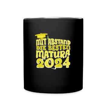 MATURA 2024 Mit Abstand die Besten Maturantin - Tasse einfarbig - Schwarz - Vorne