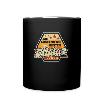 Abitur 2024 ABI Schulabschluss Abiturienten - Tasse einfarbig - Schwarz - Vorne