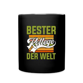 Bester Kollege der Welt Mitarbeiter Bürokollege - Tasse einfarbig - Schwarz - Vorne