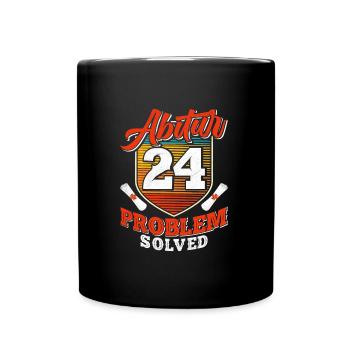Abitur 2024 Problem Solved Abiturienten Lustiges - Tasse einfarbig - Schwarz - Vorne