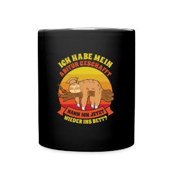 Abiturient Habe Mein Abitur Geschafft Lustiges - Tasse einfarbig - Schwarz - Vorne