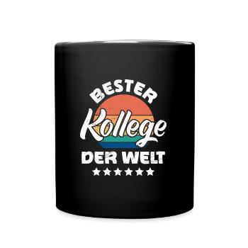 Arbeitskollege Bester Kollege der Welt Abschied - Tasse einfarbig - Schwarz - Vorne