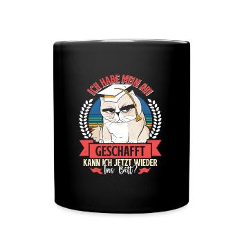 Abiturient Habe Mein Abi Geschafft Abschluss - Tasse einfarbig - Schwarz - Vorne