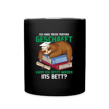 Maturant Habe meine Matura Geschafft Abschluss - Tasse einfarbig - Schwarz - Vorne
