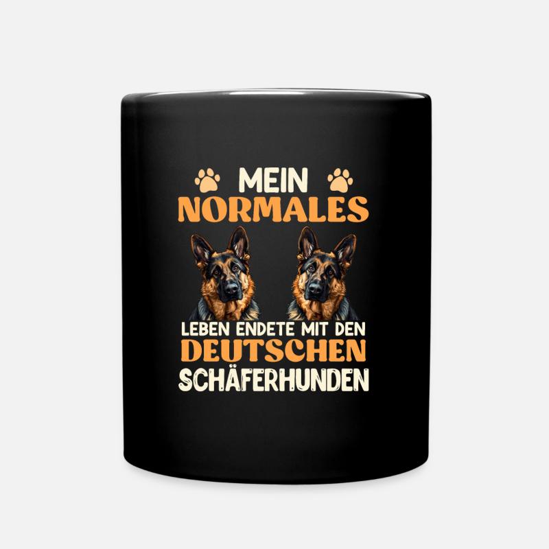 Schäferhund NORMALES LEBEN ENDETE MIT DEN - Tasse einfarbig - Schwarz