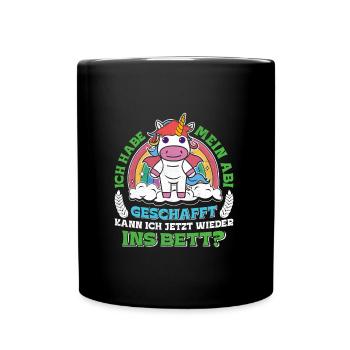 Abiturient Habe Mein Abi Geschafft Abschluss - Tasse einfarbig - Schwarz - Vorne
