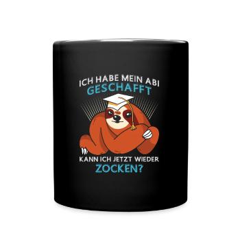 Abiturient Habe Mein Abitur Geschafft Lustiges - Tasse einfarbig - Schwarz - Vorne