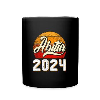 Abitur 2024 Abschluss Abiturient Abi Abiturienten - Tasse einfarbig - Schwarz - Vorne