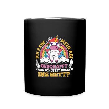 Abiturient Habe Mein Abi Geschafft Abschluss - Tasse einfarbig - Schwarz - Vorne