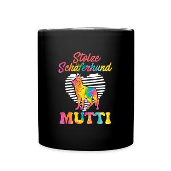 STOLZE SCHÄFERHUND MUTTI Deutscher Schäferhund - Tasse einfarbig - Schwarz - Vorne